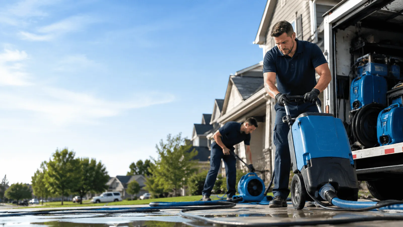 Dehumidification being performed in East Hampstead, NH